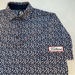 FootJoy Mens Titleist Floral Golf Polo Size Medium